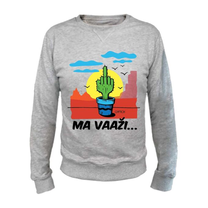 Ma vazi sivi okrugli duks