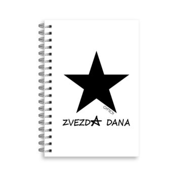 Notes beli spirala zvezda dana