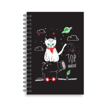 Notes spirala crni Top macka