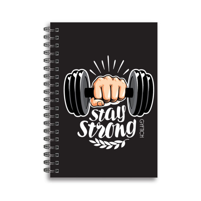 Notes spirala crni stay strong