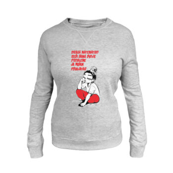 Okrugli zenski duks sivi Draga matematiko