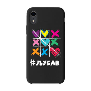 XR Iphone crna XOXO Ljubav