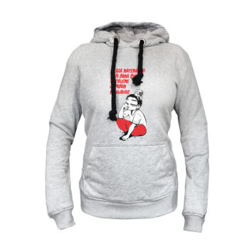 Zenski duks kapuljaca sivi Draga matematiko